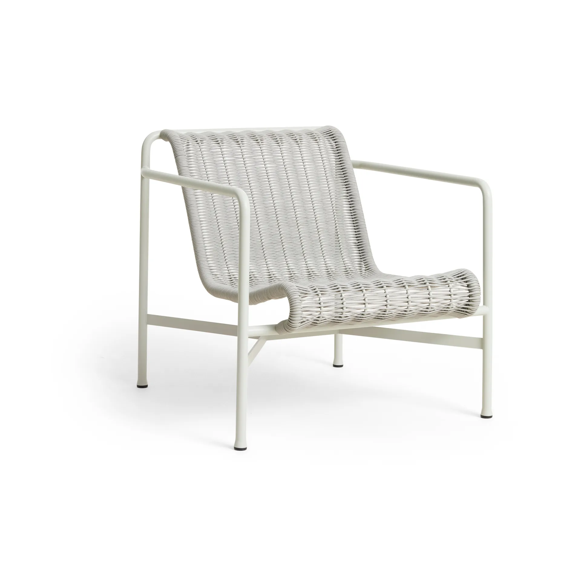 Palissade Cord Low lounge armchair, Sky grey HAY