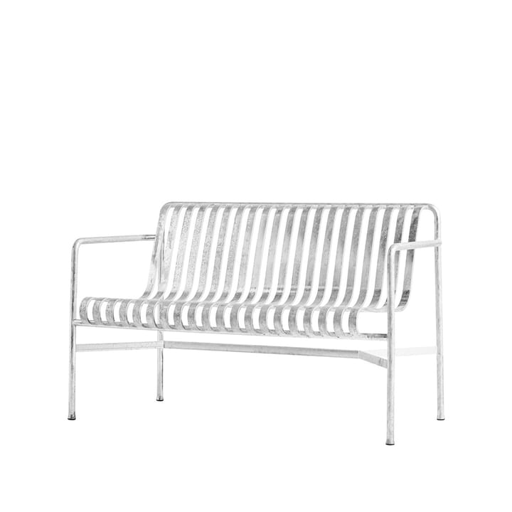 Palissade Dining bench with armrests - Hot galvanized - HAY