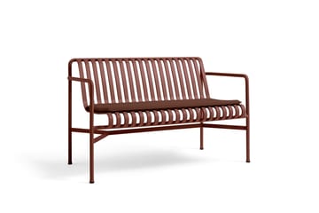 Palissade Dining bench with armrests - Iron red - HAY