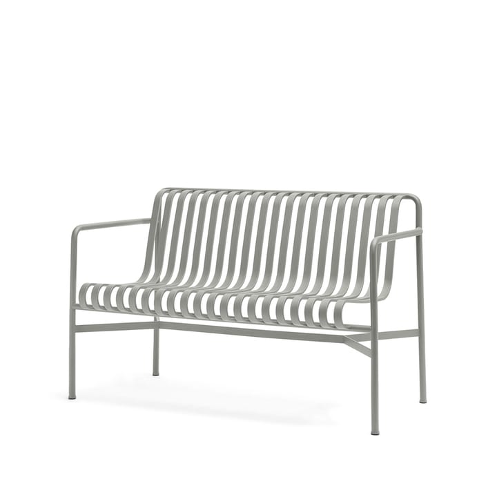 Palissade Dining bench with armrests - Sky grey - HAY