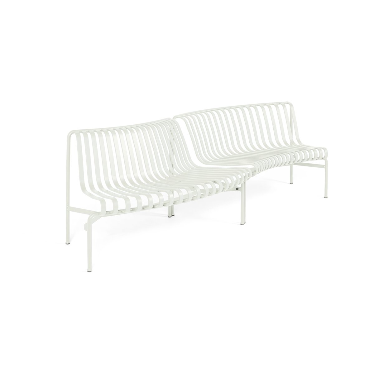 HAY Palissade Dining park bench in-out Cream white