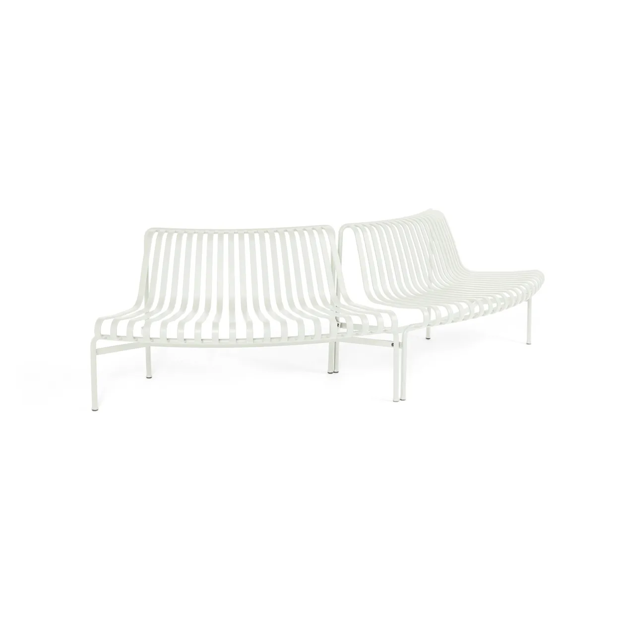 HAY Palissade Dining park bench out-out Cream white