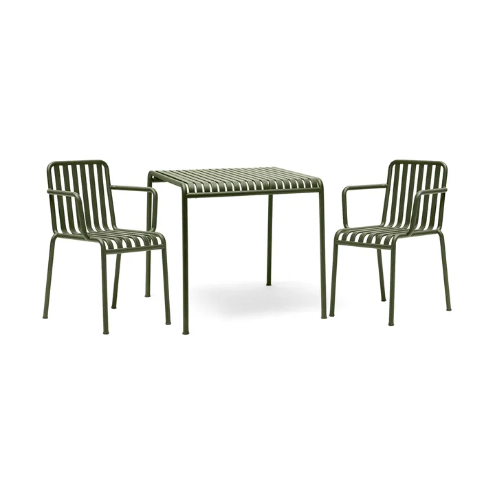 Palissade dining set 2 armchairs 82.5x90 cm olive - HAY