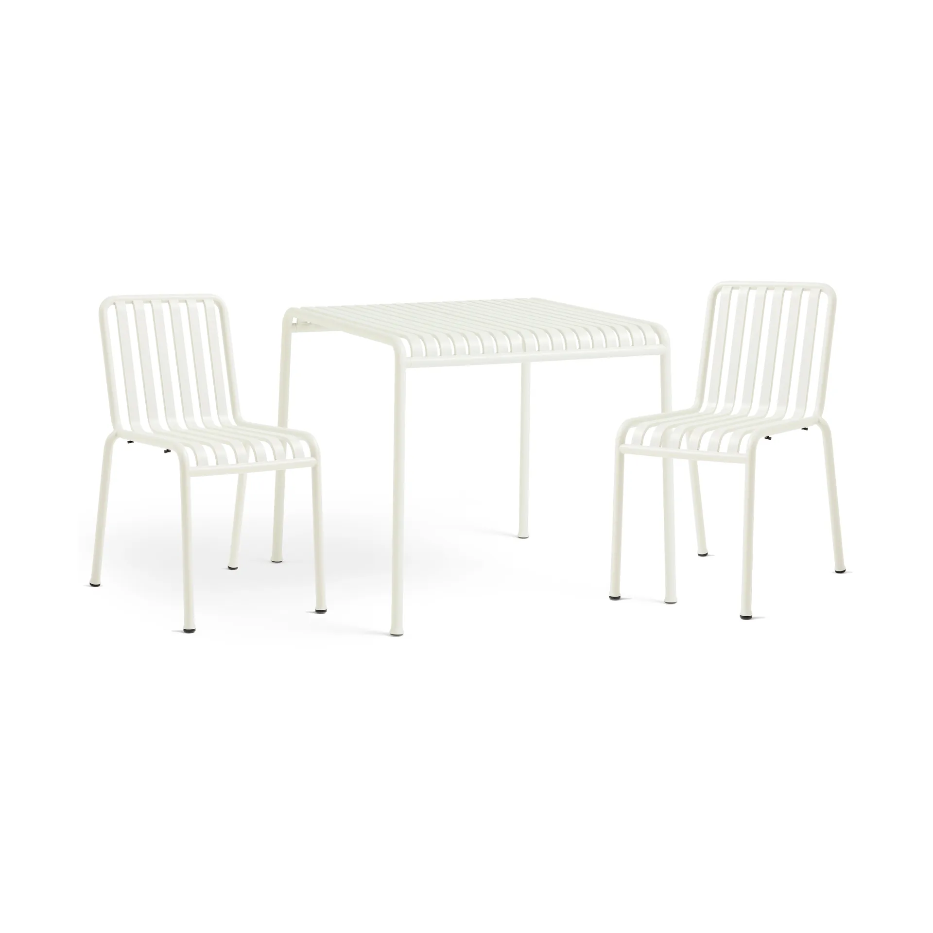 Palissade dining set 2 chairs 82.5x90 cm cream white,  HAY