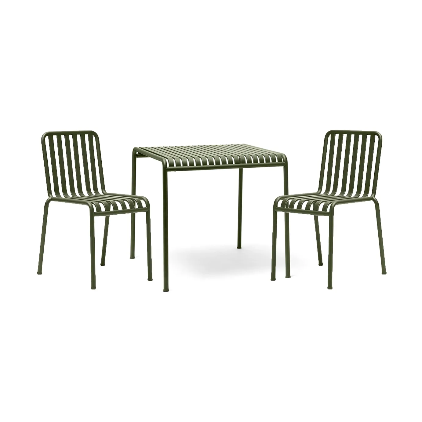 Palissade dining set 2 chairs 82.5x90 cm olive,  HAY