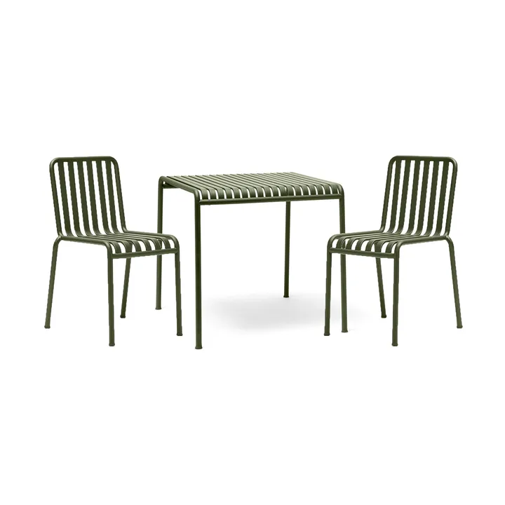 Palissade dining set 2 chairs 82.5x90 cm olive - HAY