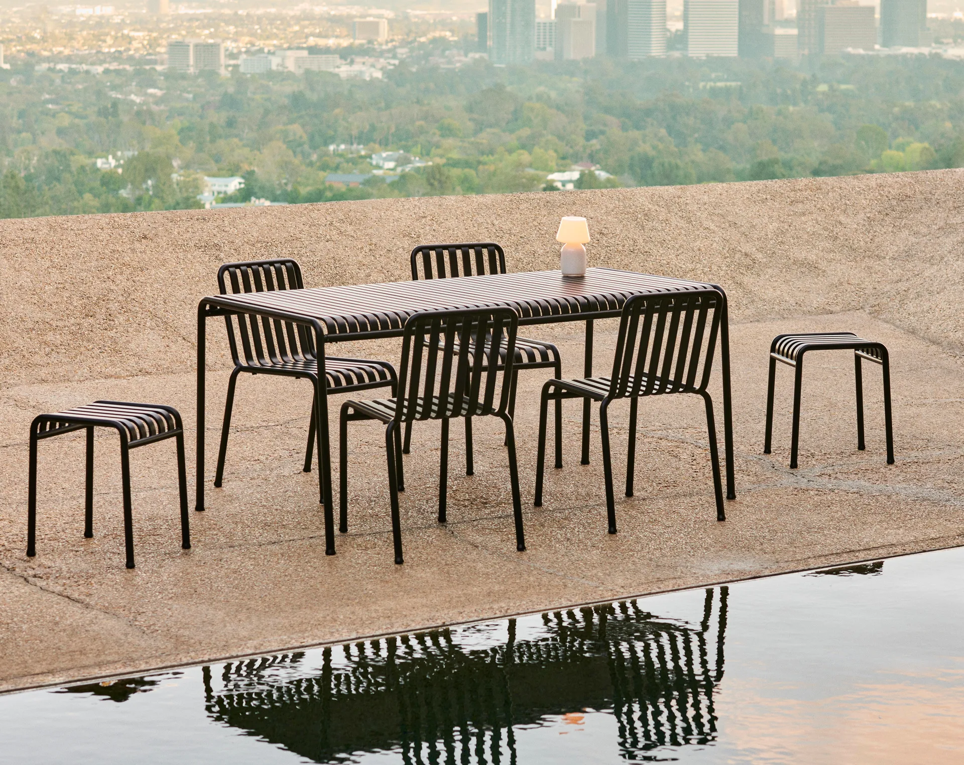 Palissade dining set 4 chairs 170x90 cm - Anthracite HAY