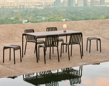 Palissade dining set 4 chairs 170x90 cm - Anthracite - HAY