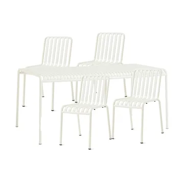 Palissade dining set 4 chairs 170x90 cm cream white - HAY