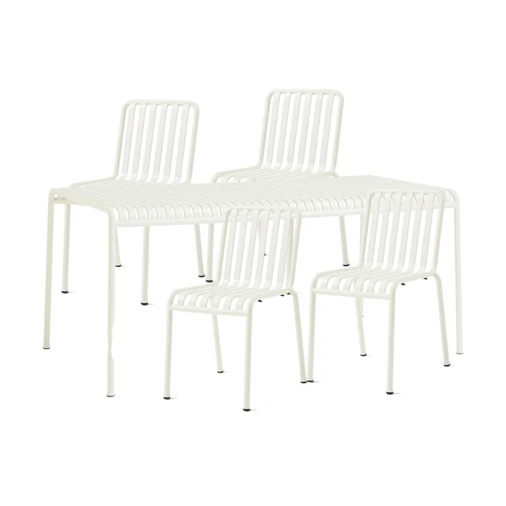 Palissade dining set 4 chairs 170x90 cm cream white - HAY