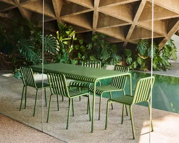 Palissade dining set 4 chairs 170x90 cm - Olive - HAY