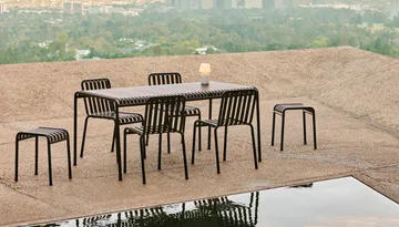 Palissade dining set 6 chairs 170x90 cm anthracite - HAY