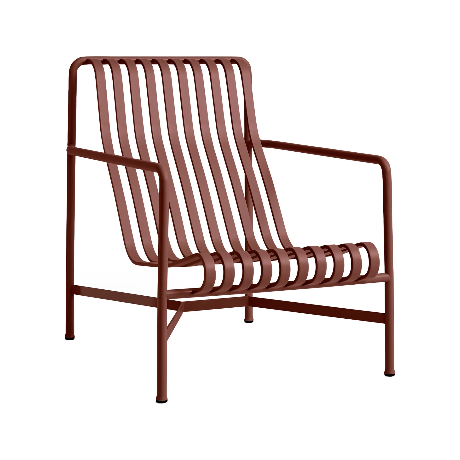 Palissade High lounge chair, Iron red HAY