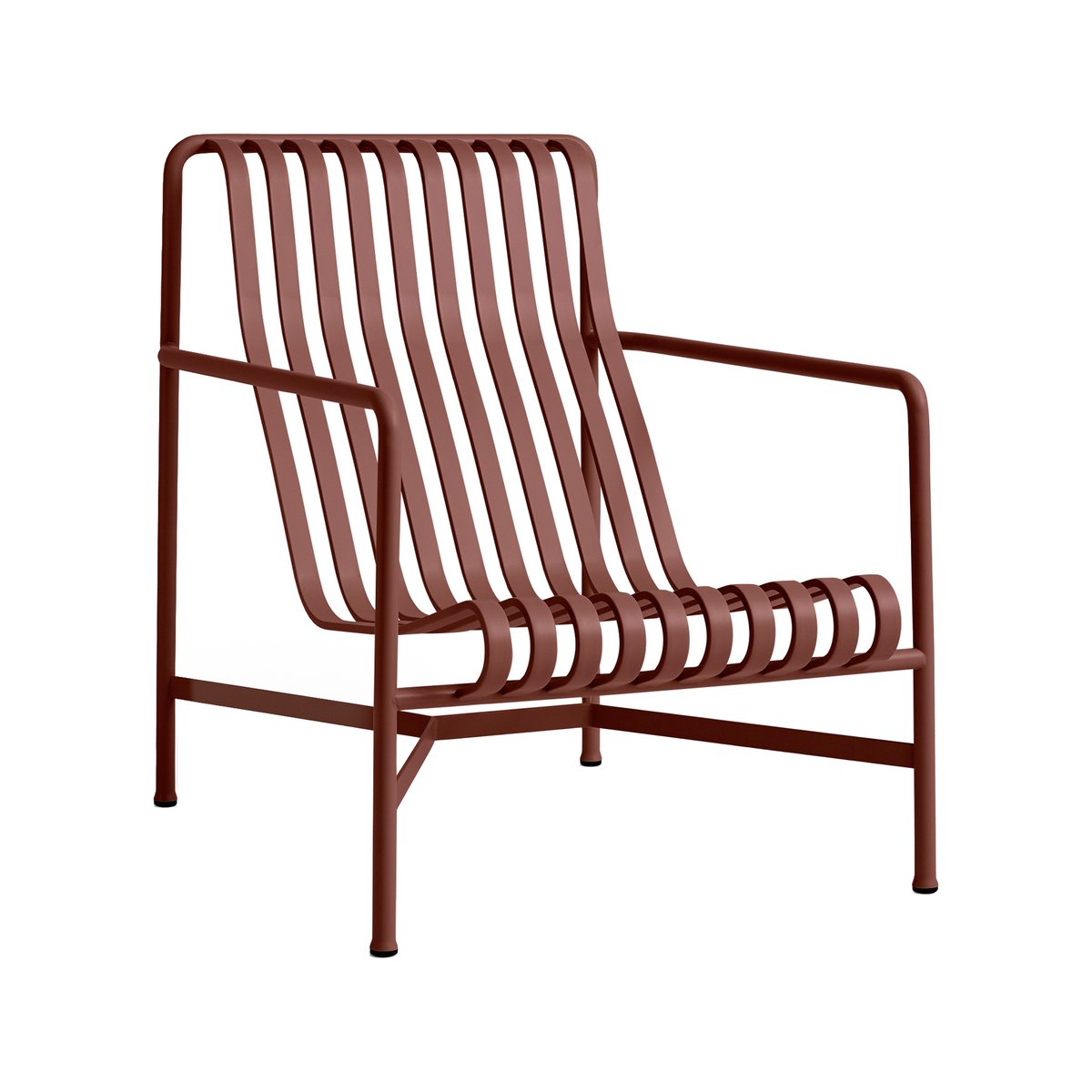 HAY Palissade High lounge chair Iron red | Scandinavian Design | Garden chairs | Red