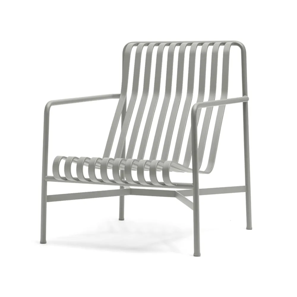 HAY Palissade High lounge chair Sky grey | Scandinavian Design | Garden chairs | Grey
