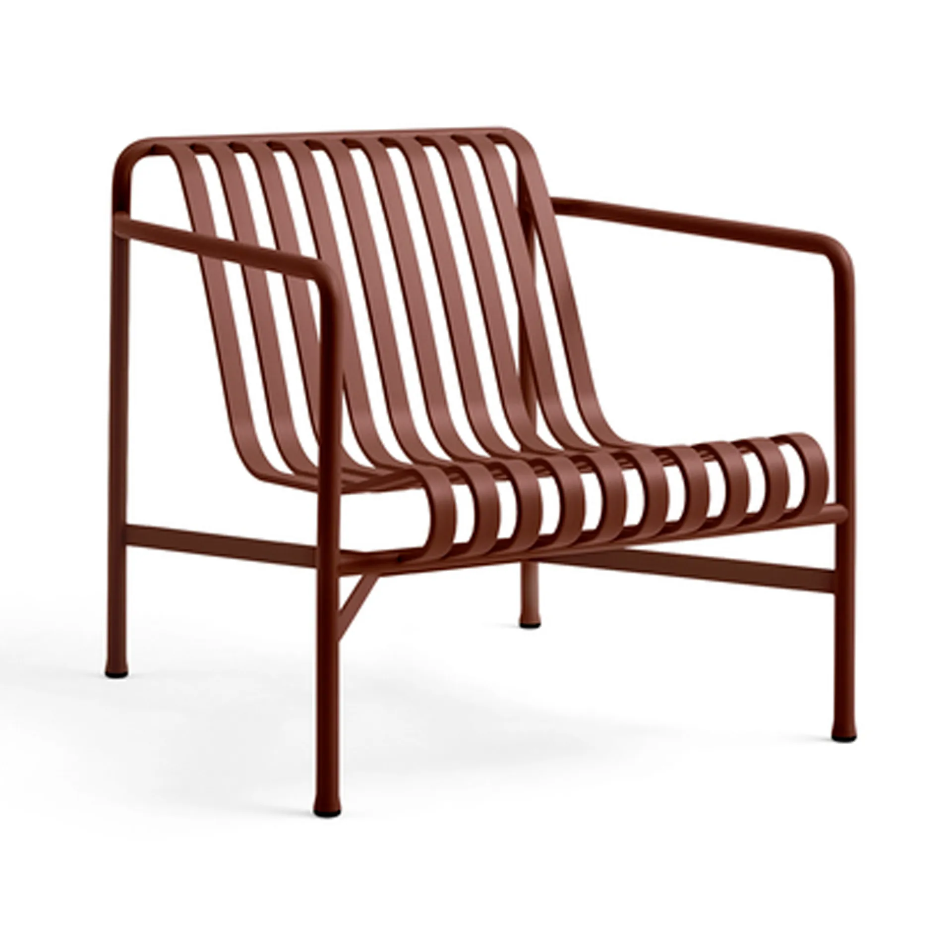 Palissade Low lounge chair, Iron red HAY