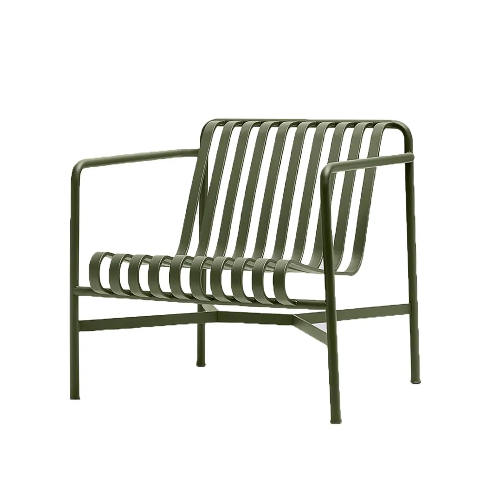 HAY Palissade Low lounge chair Olive | Scandinavian Design | Garden chairs | Green