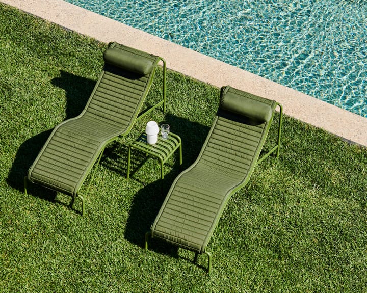 Palissade Quilted chaise lounge cushion, Olive HAY
