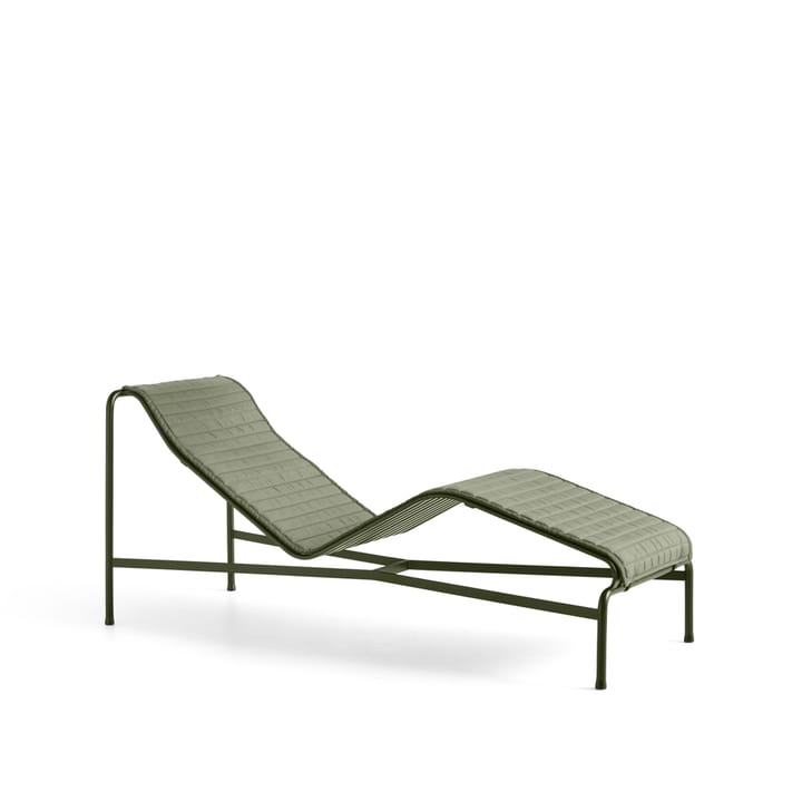 Palissade Quilted chaise lounge cushion, Olive HAY