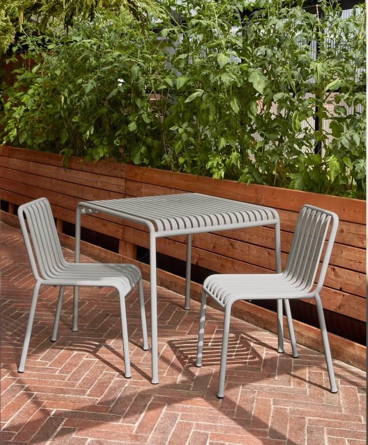 Palissade table 82.5x90 cm, Sky grey HAY