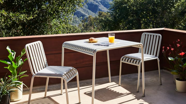 Palissade table 82.5x90 cm, Sky grey HAY