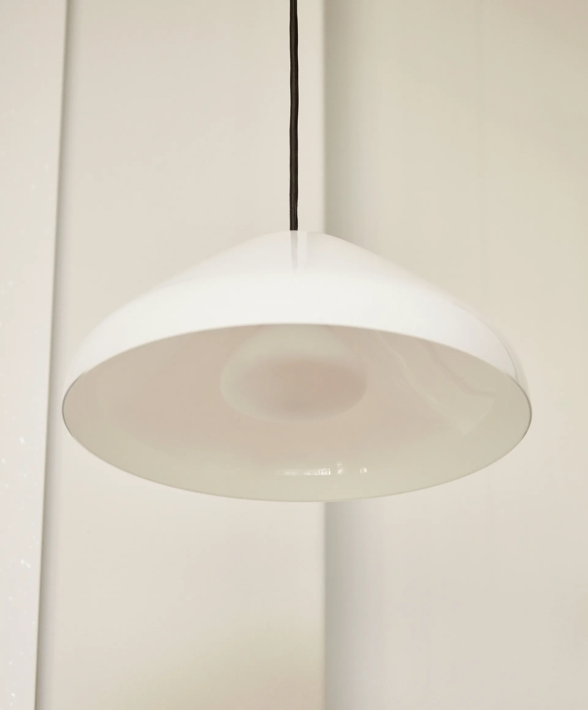 Pao Glass pendant lamp Ø35 cm, White-opalglass HAY