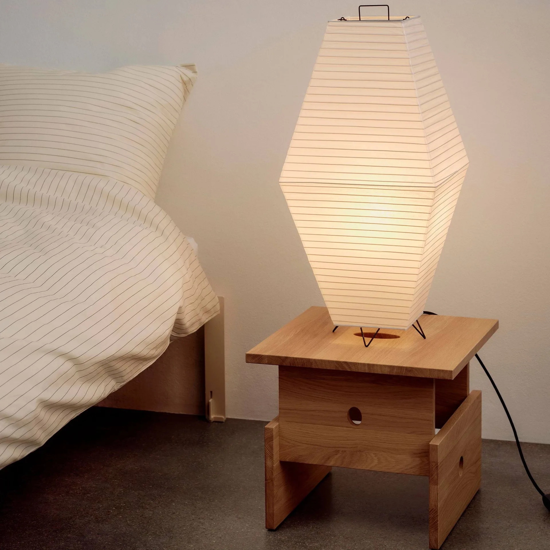 Paper Shade Prism lampshade for floor-table lamp, Classic white, 30x66 cm HAY