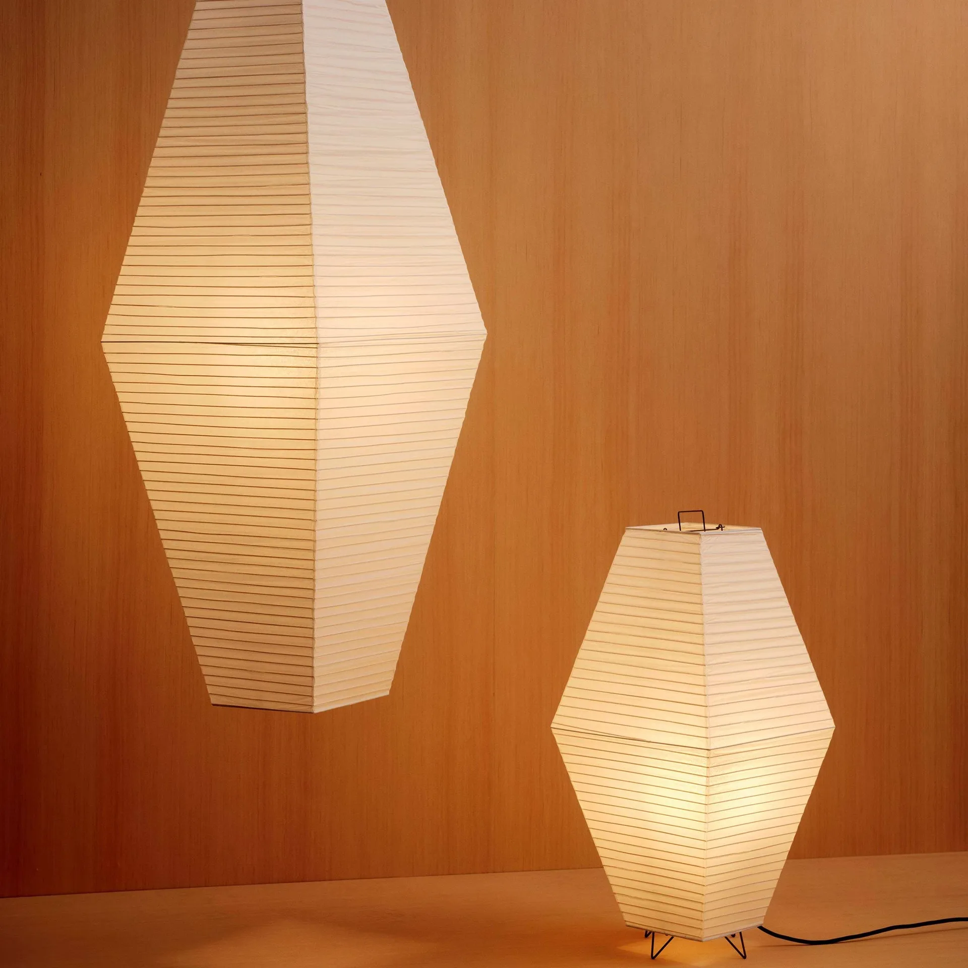 Paper Shade Prism lampshade for floor-table lamp, Classic white, 30x66 cm HAY