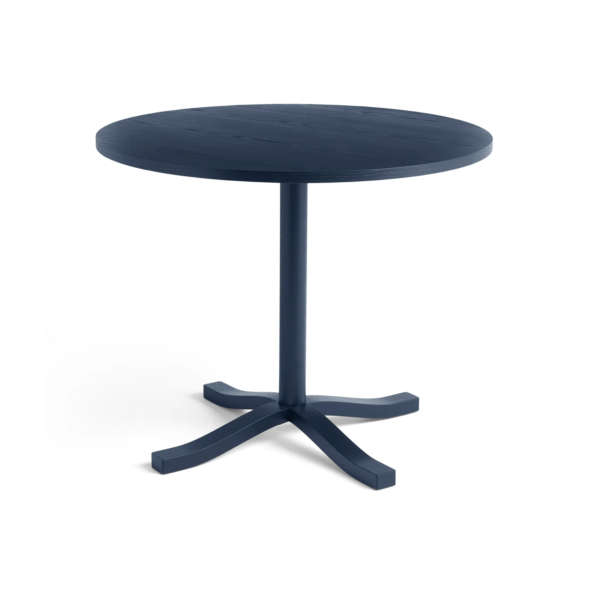Pastis Table dining table Ø90, Steel blue lacquered ash HAY