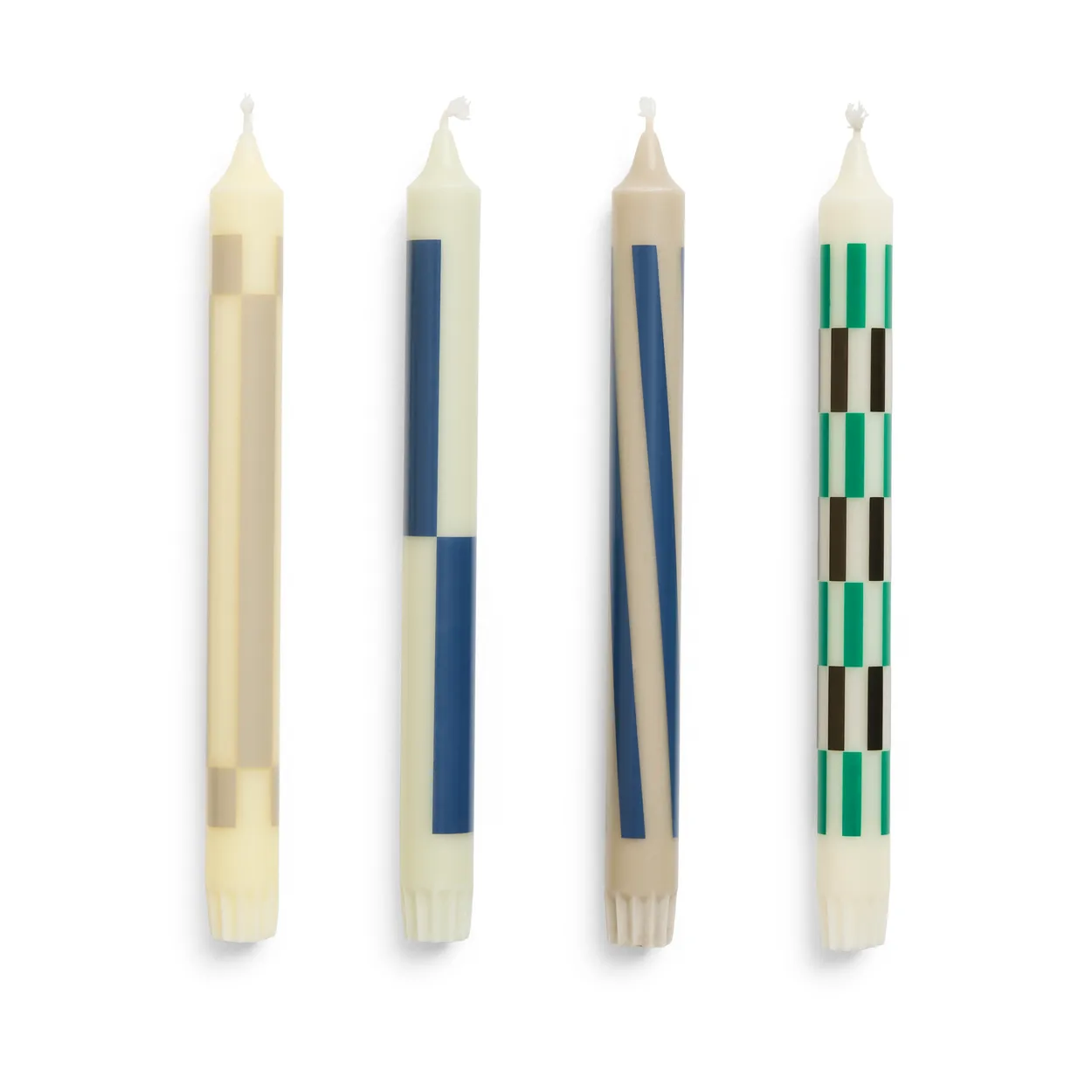 HAY Pattern candle mix 4-pack Cream-dark | Scandinavian Design | Candles | White