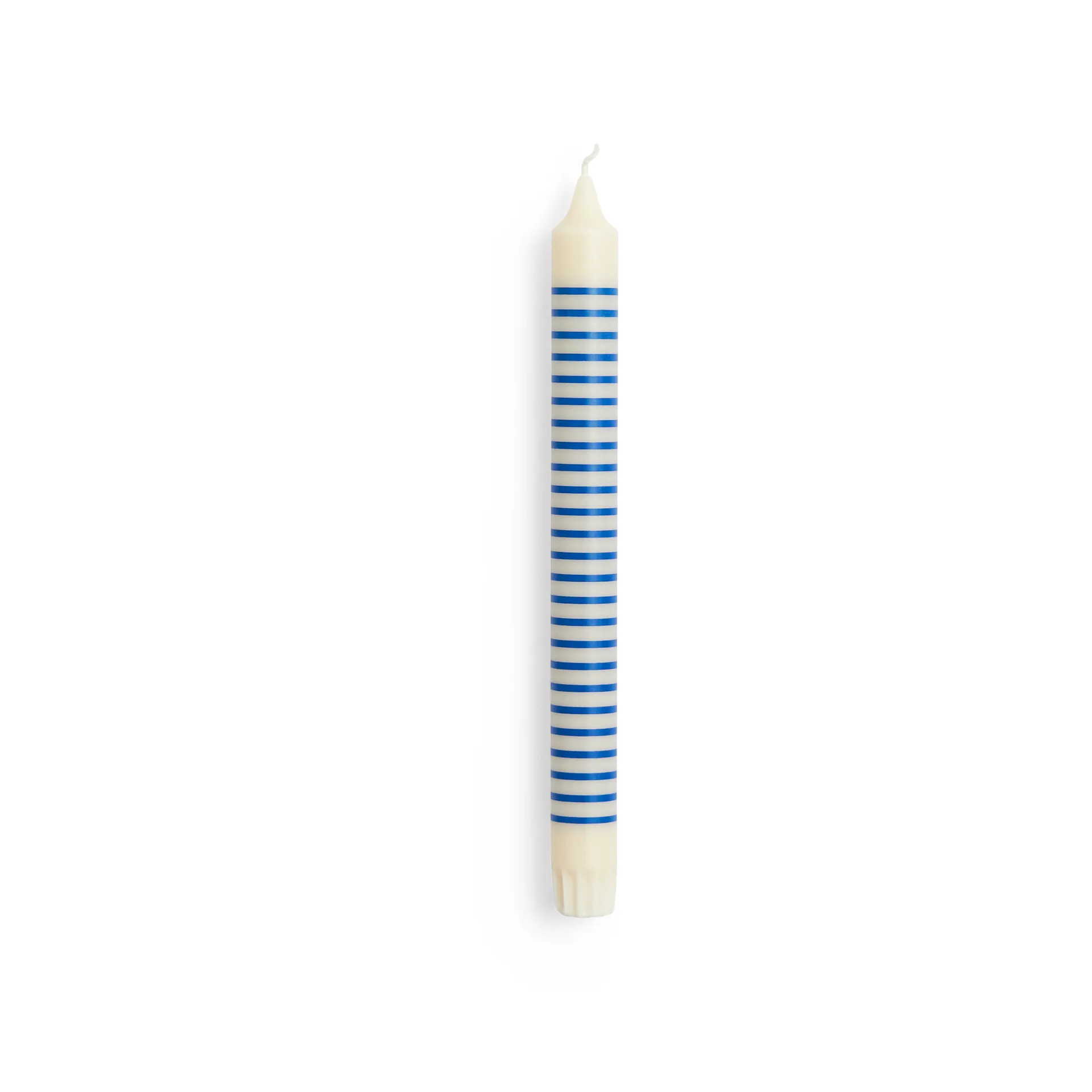 Pattern candle pinstripe, Off white-blue HAY