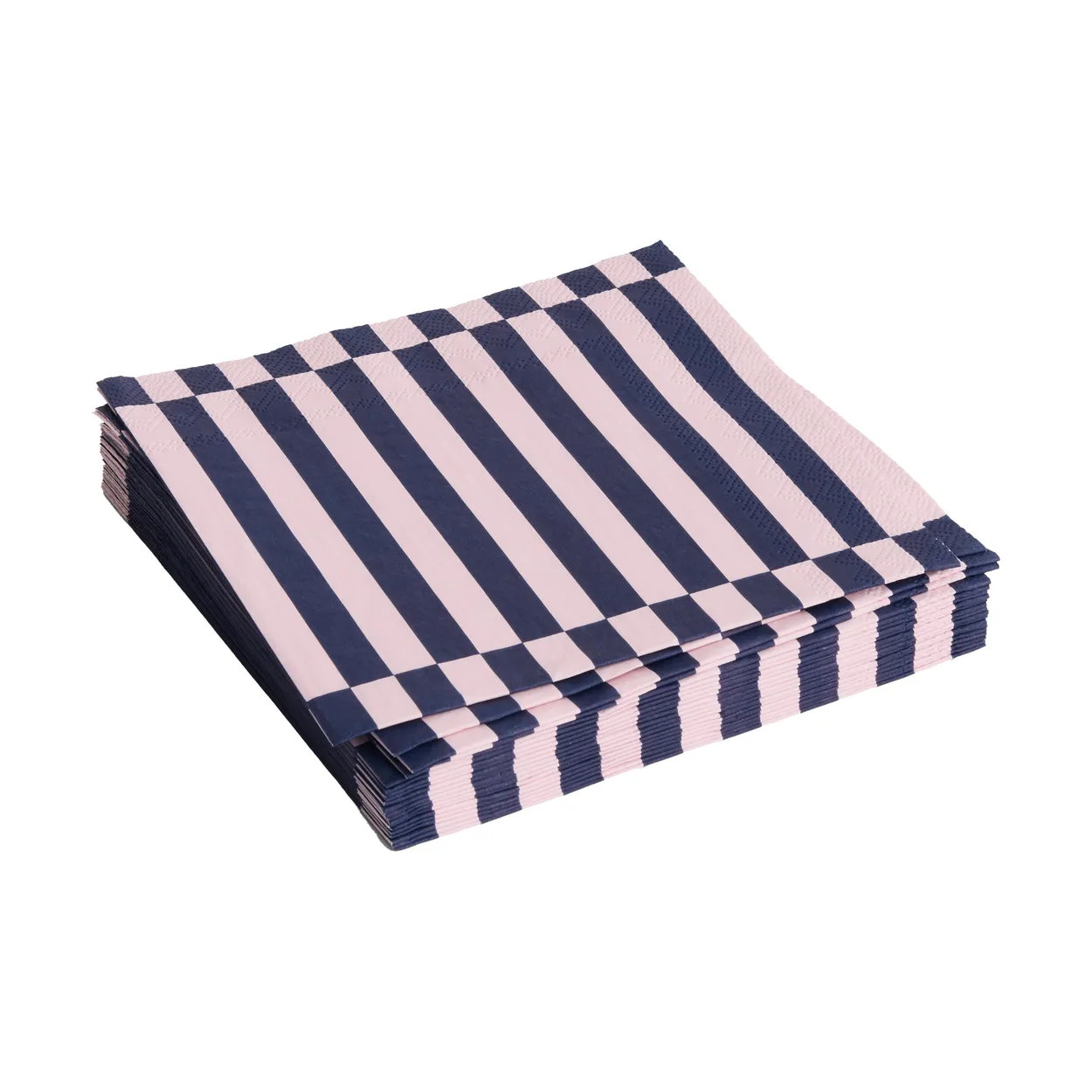 HAY Pattern Dinner Stripe napkin 40x40 cm 20-pack Light pink-dark blue pillar
