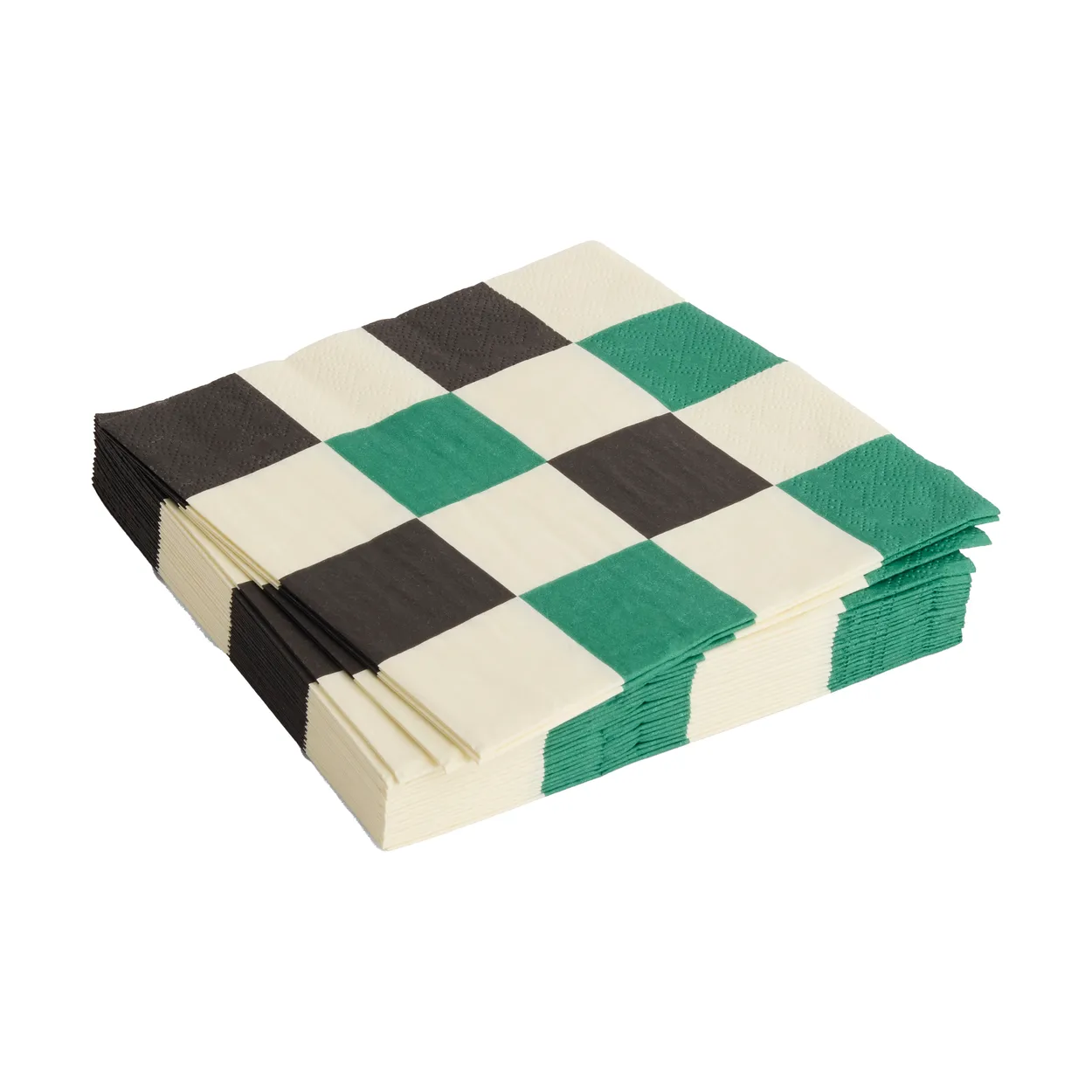 HAY Pattern Lunch Check napkin 33x33 cm 20-pack Off white-green-black M