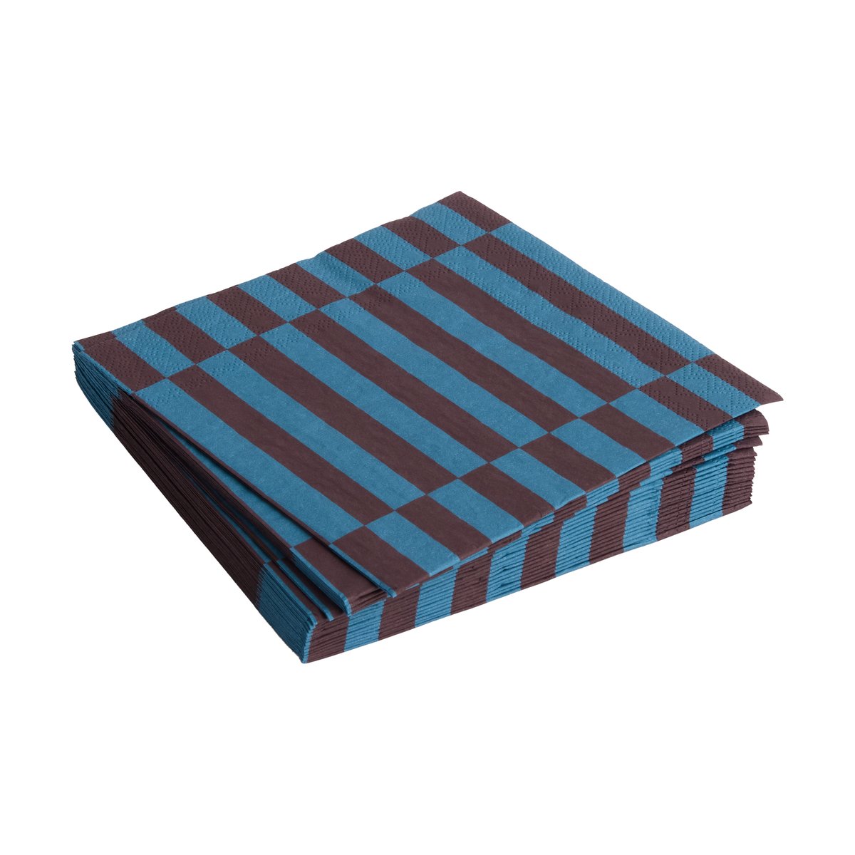 HAY Pattern Lunch Stripe napkin 33x33 cm 20-pack Anthracite-bordeaux pillar