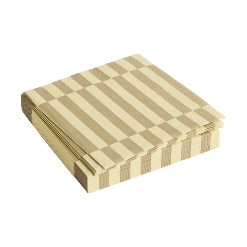 HAY Pattern Lunch Stripe napkin 33x33 cm 20-pack Cream-sand pillar