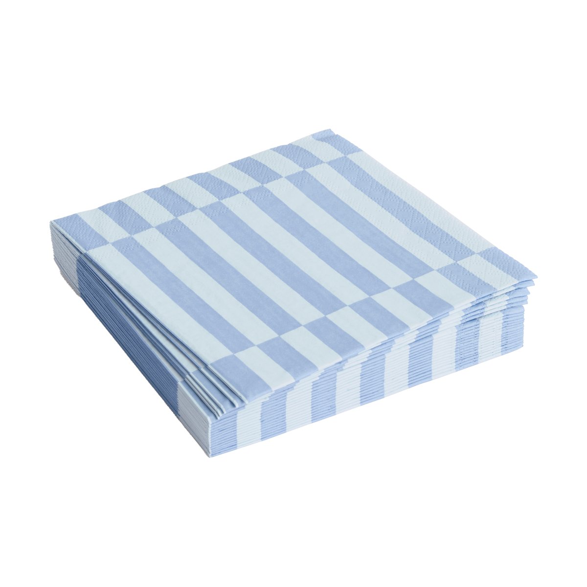 HAY Pattern Lunch Stripe napkin 33x33 cm 20-pack Light blue-dusty blue pillar
