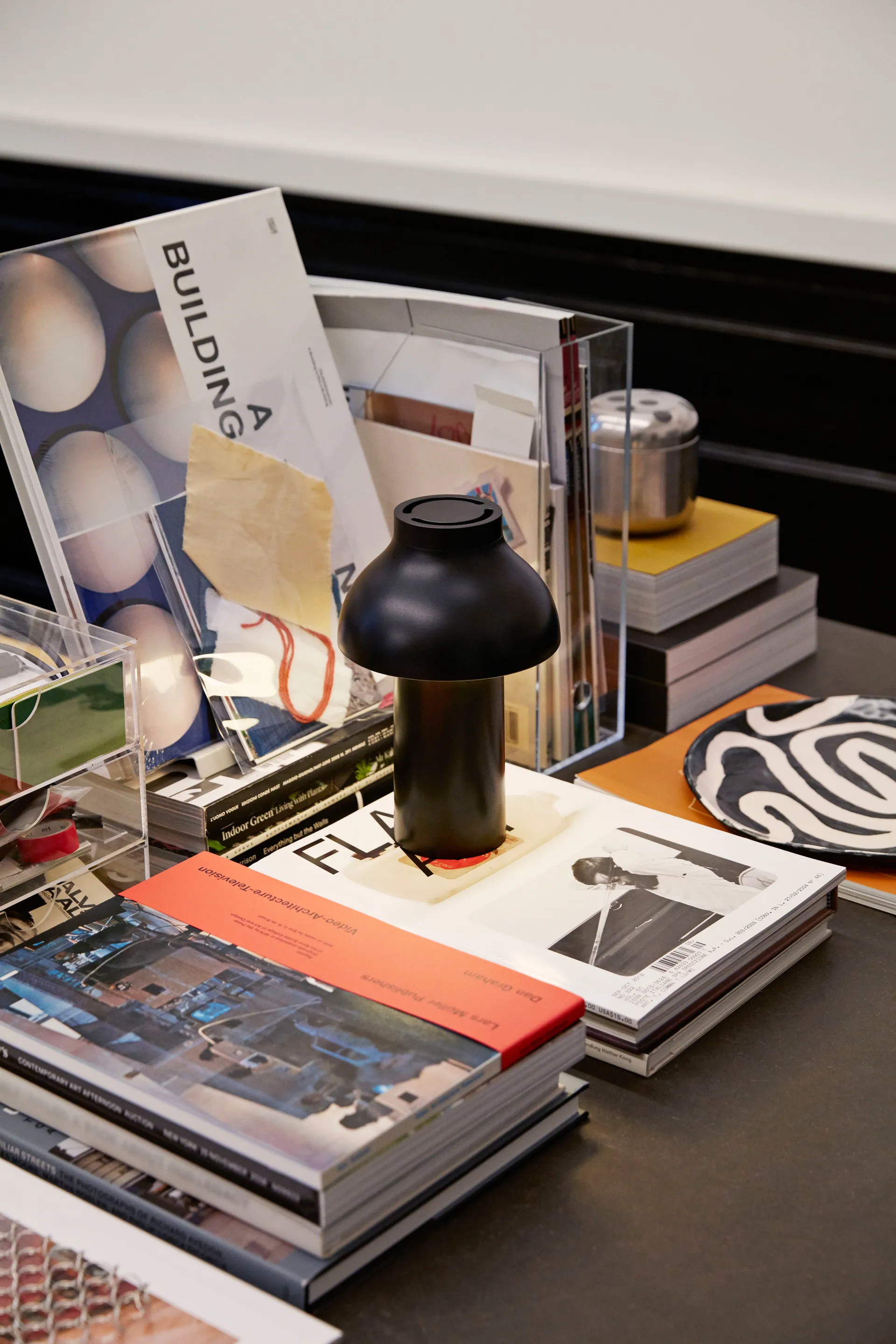 PC Portable table lamp, Soft black HAY