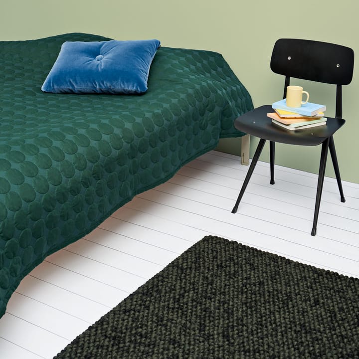 Peas wool rug 140x200 cm, Dark green HAY