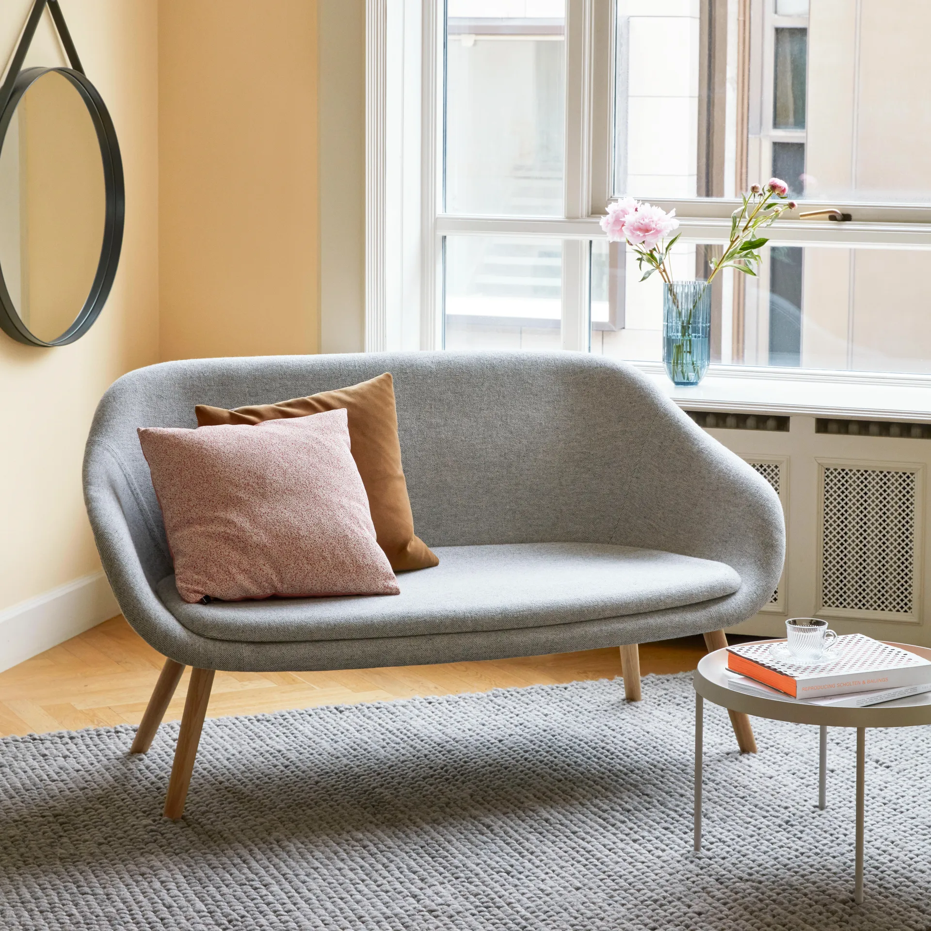 Peas wool rug 170x240 cm, Medium grey HAY