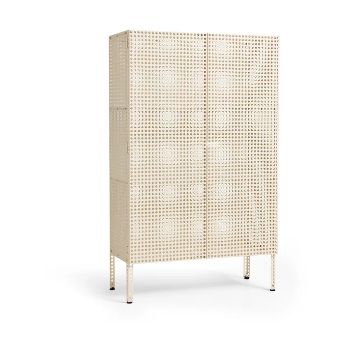 Perforated Cabinet cabinet large - Eggshell - HAY