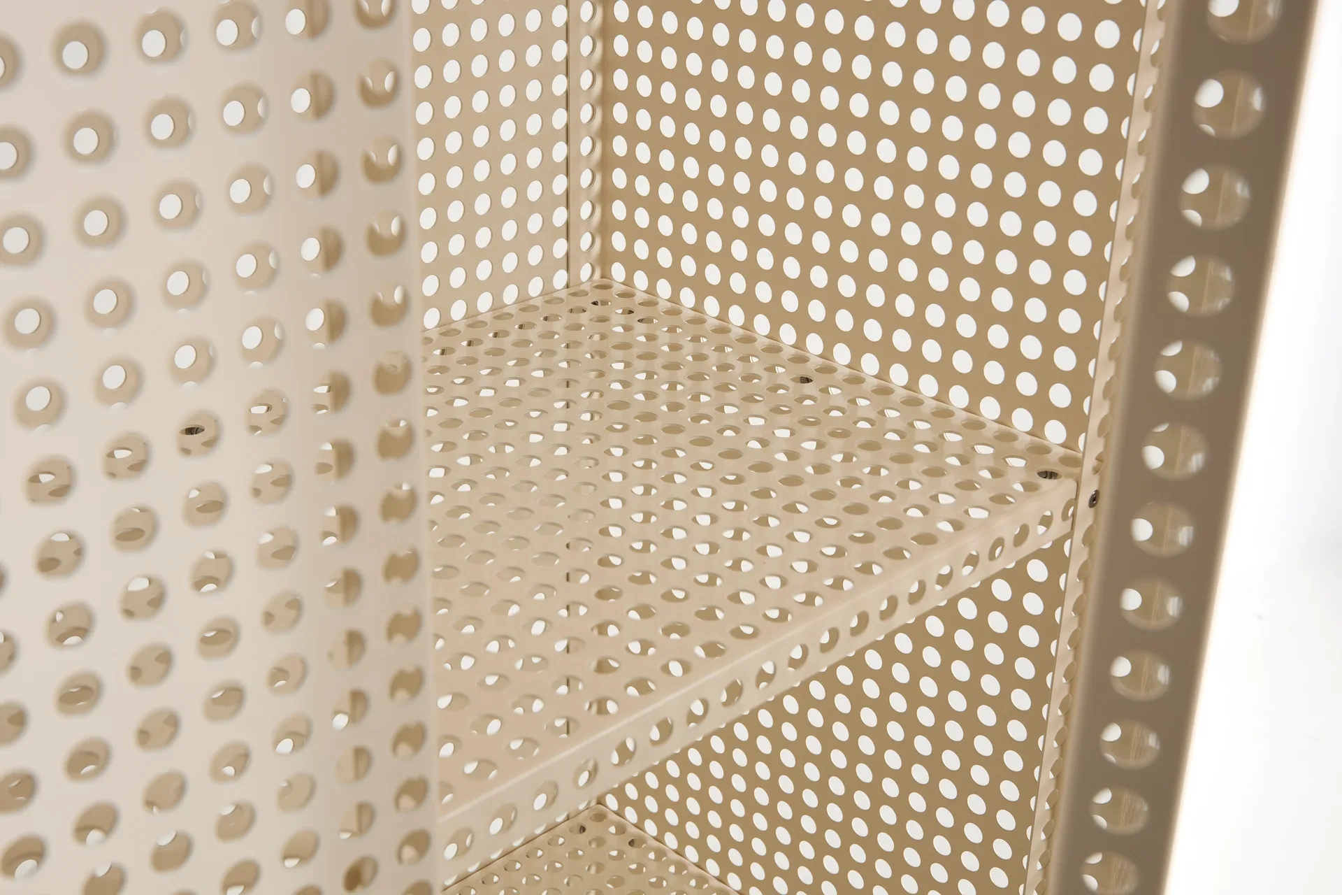 Perforated Cabinet cabinet large, Eggshell HAY
