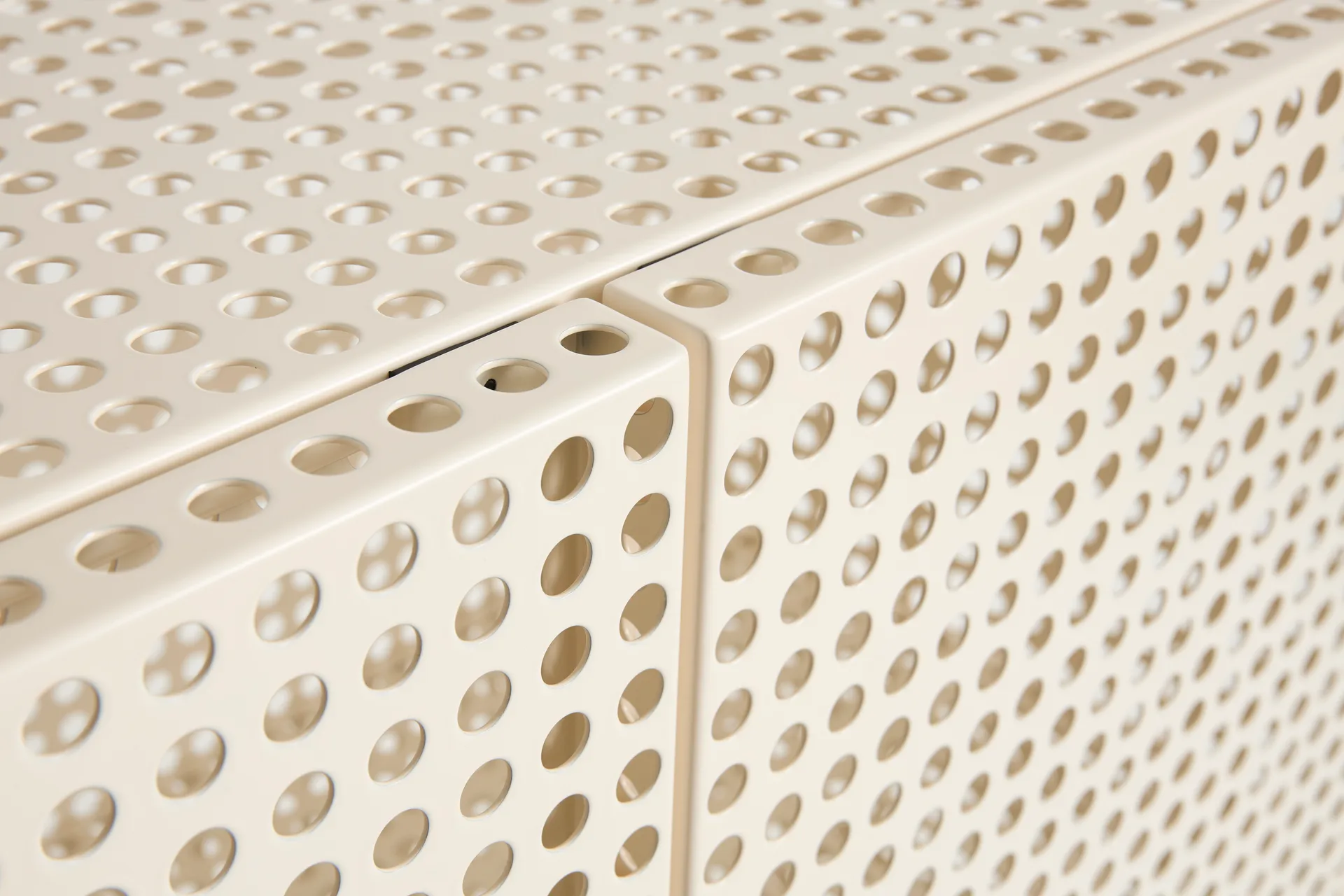 Perforated Cabinet cabinet large, Eggshell HAY