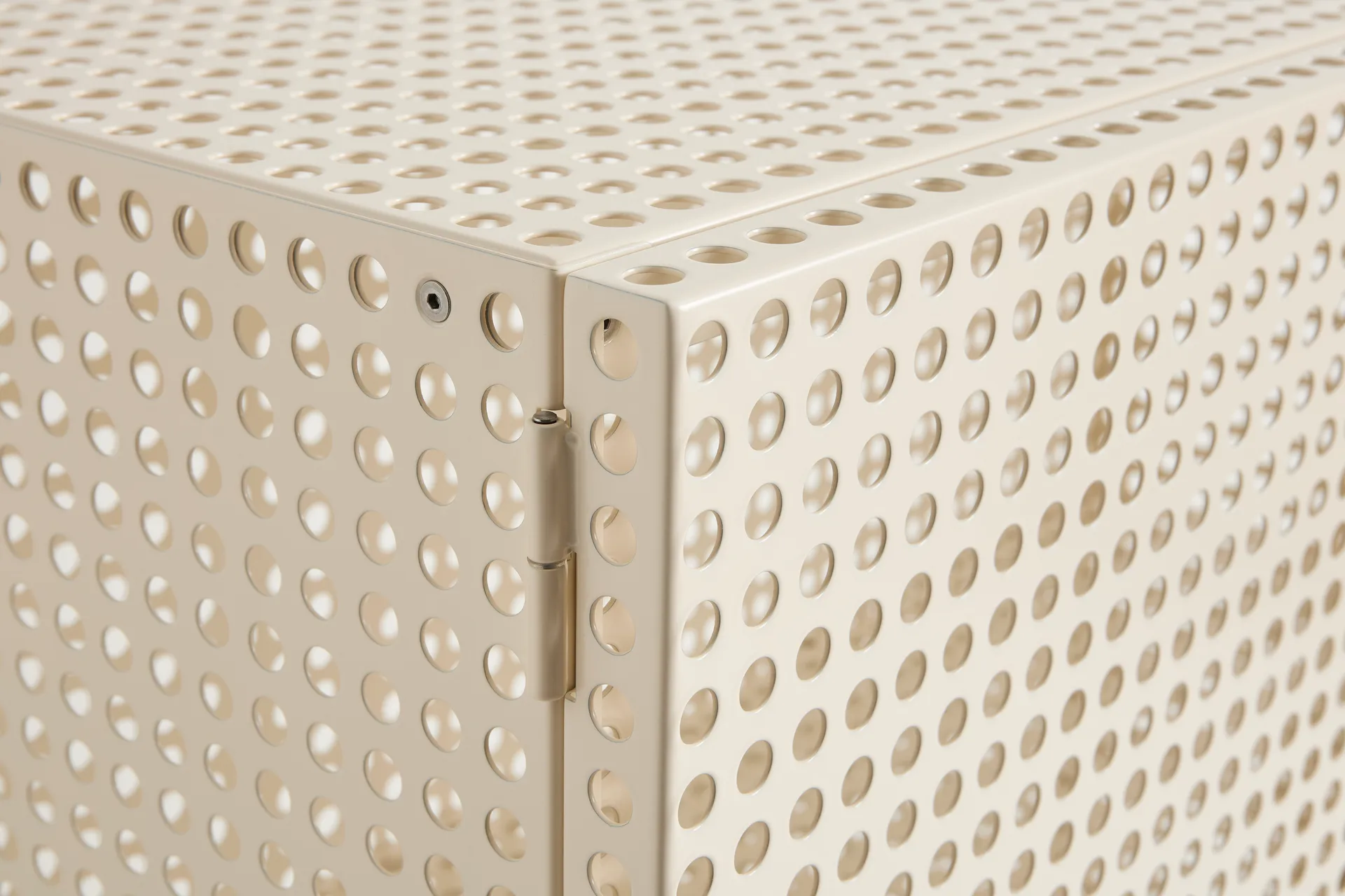 Perforated Cabinet cabinet large, Eggshell HAY
