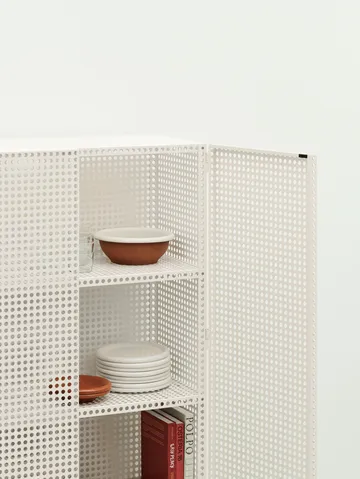 Perforated Cabinet cabinet large - Eggshell - HAY