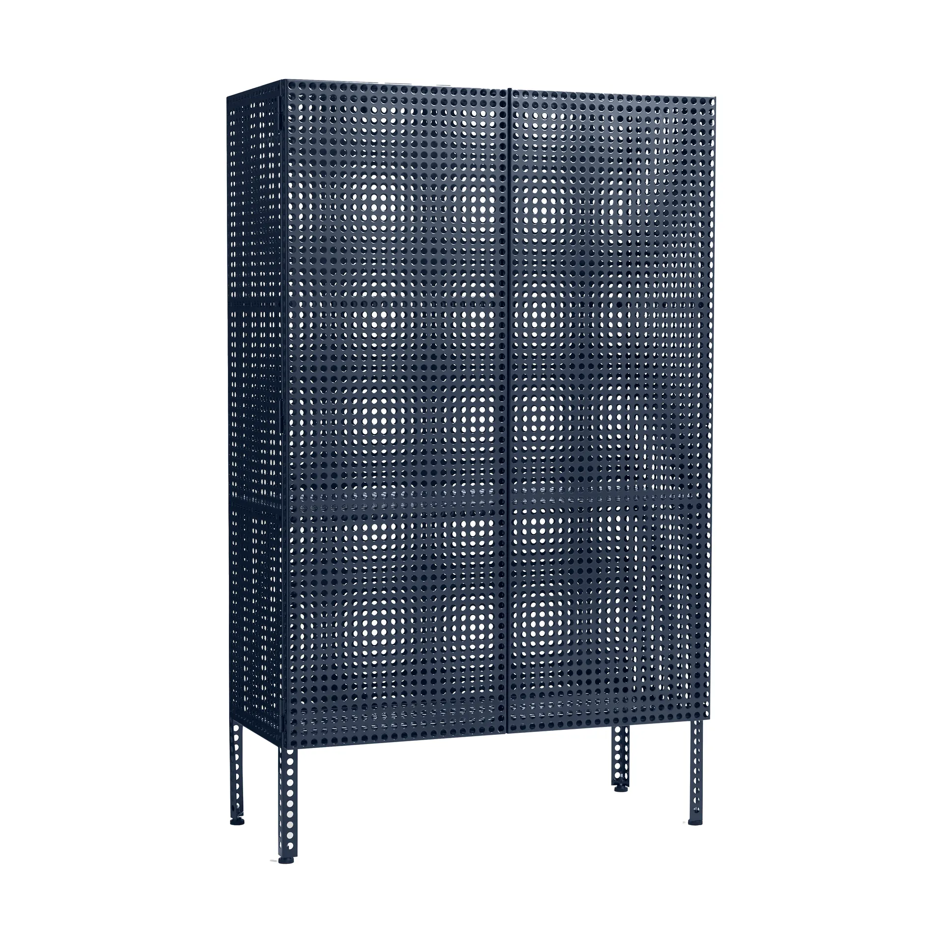 Perforated Cabinet cabinet large, Steel blue HAY