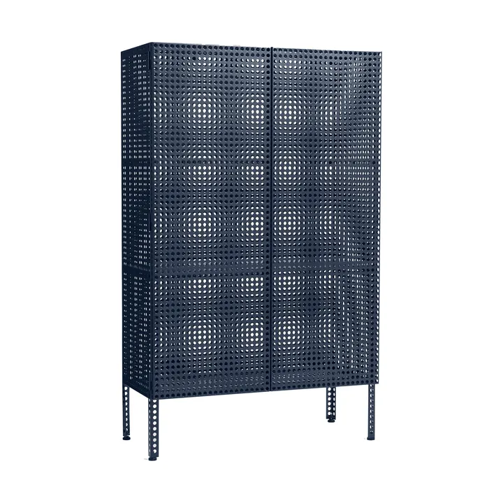 Perforated Cabinet cabinet large - Steel blue - HAY
