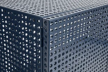 Perforated Cabinet cabinet large - Steel blue - HAY