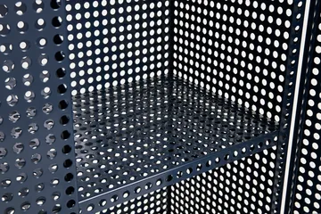 Perforated Cabinet cabinet large - Steel blue - HAY