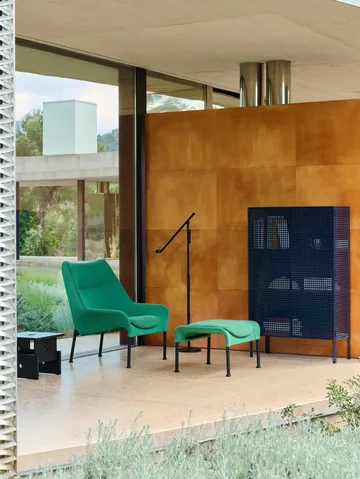 Perforated Cabinet cabinet large - Steel blue - HAY