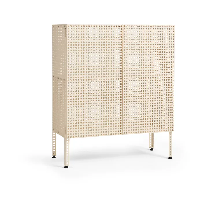 Perforated Cabinet cabinet medium - Eggshell - HAY